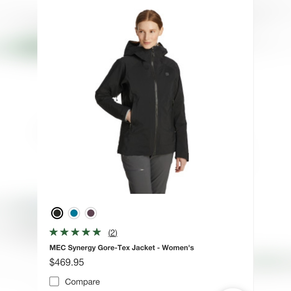 MEC Womens Synergy Gore-Tex Jacket, Blue, large